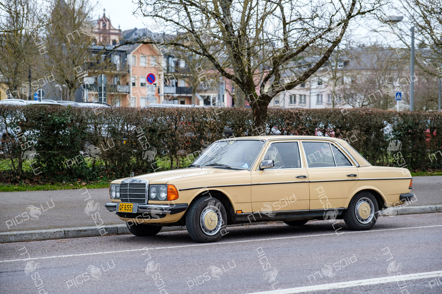 Classic Mercedes-Benz parked in Remich, Luxembourg