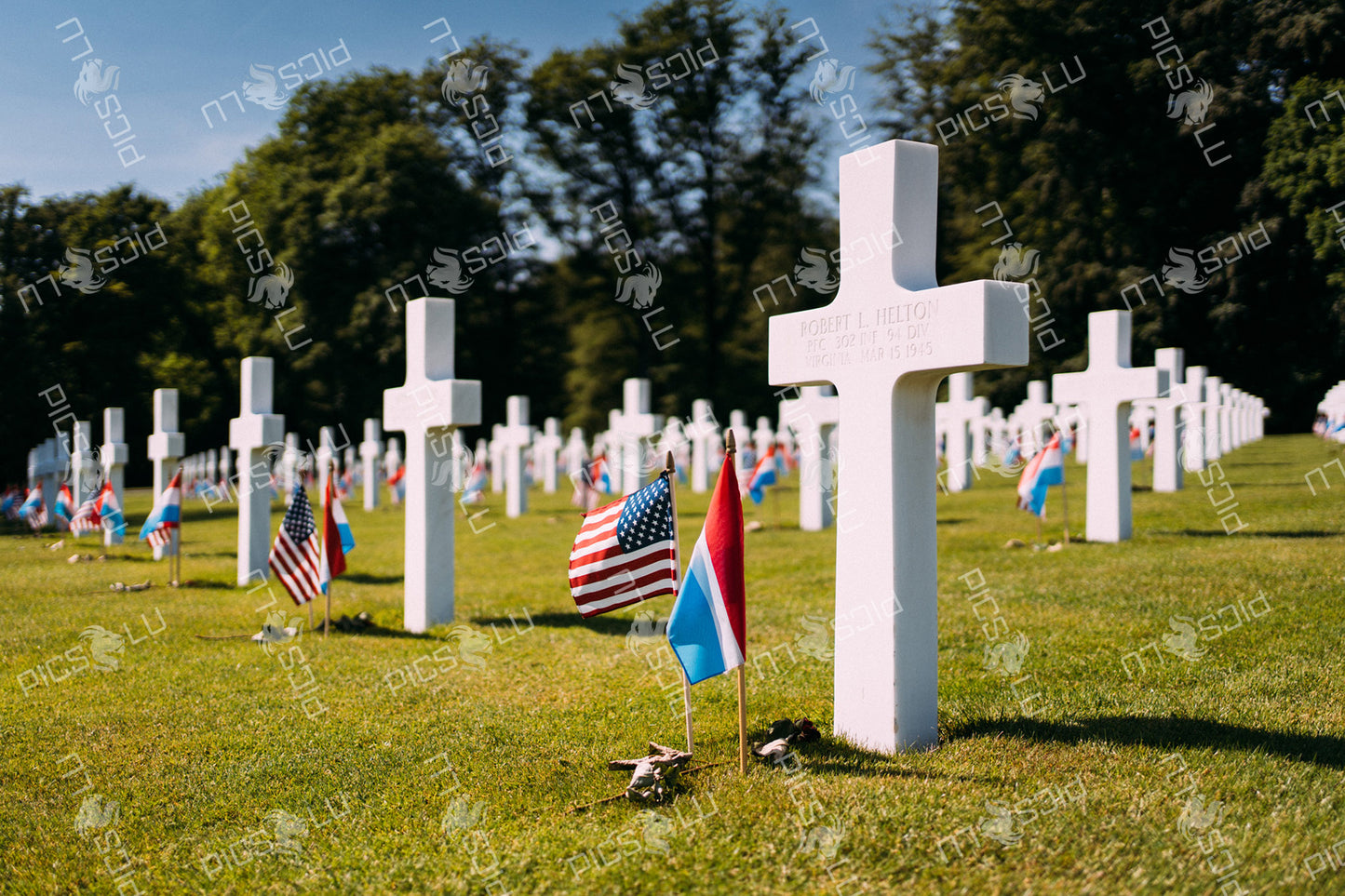 American Cemetery in Luxembourg honoring WWII soldiers