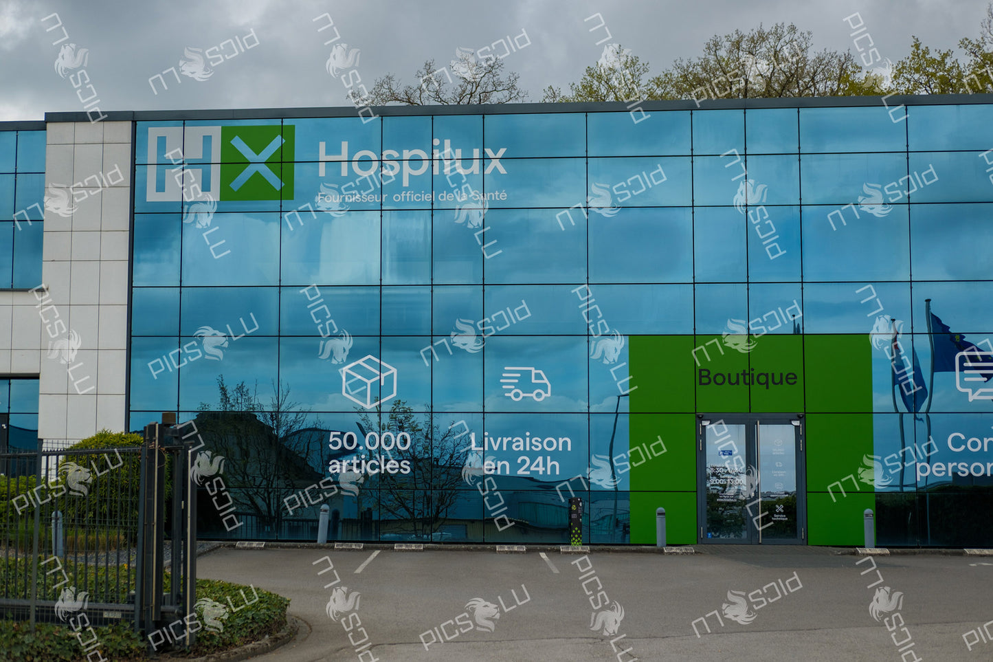 Hospilux headquarters building in Contern, Luxembourg