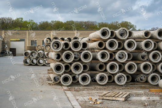 Pipe storage yard in Contern