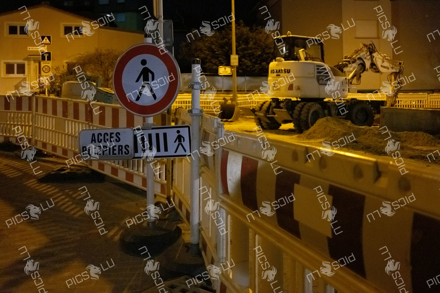 Nighttime Construction Site Access – Sandweiler, Luxembourg