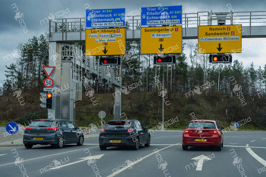 Traffic Lights At Motorway Junction
