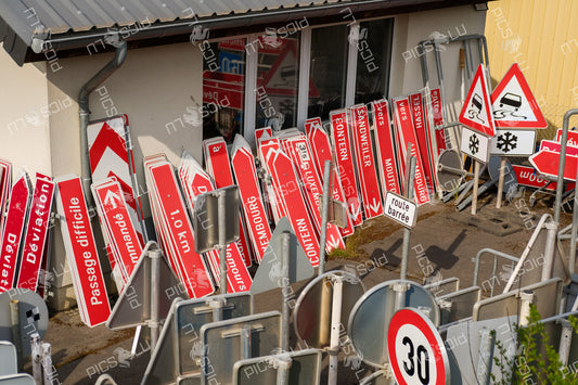 Storage of Road Signs in Luxembourg