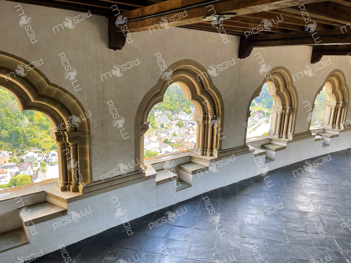 View from the loggia of Vianden Castle
