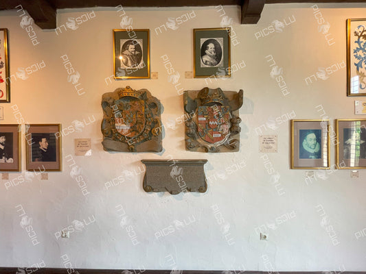 Historic portraits and coats of arms in Vianden Castle