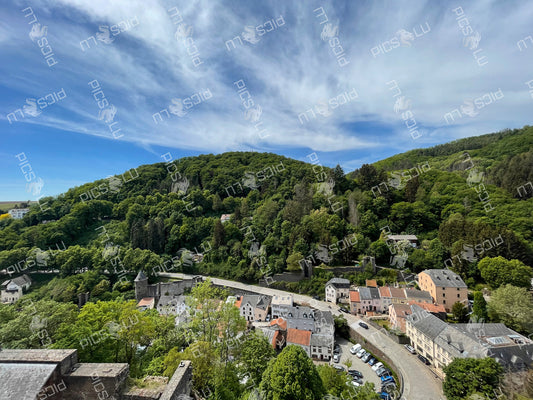 Scenic view of Vianden from the castle walls