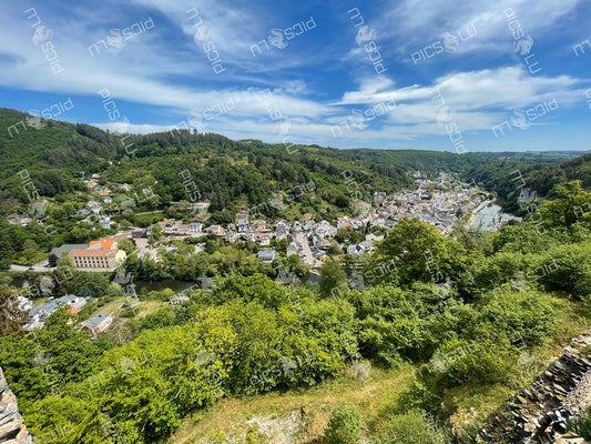 Scenic view over the town of Vianden