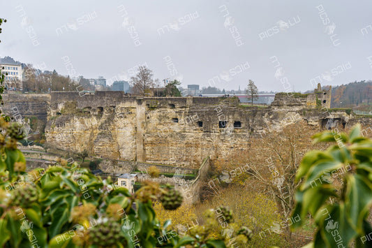 Cliffs and casemates of the Bock in Luxembourg City