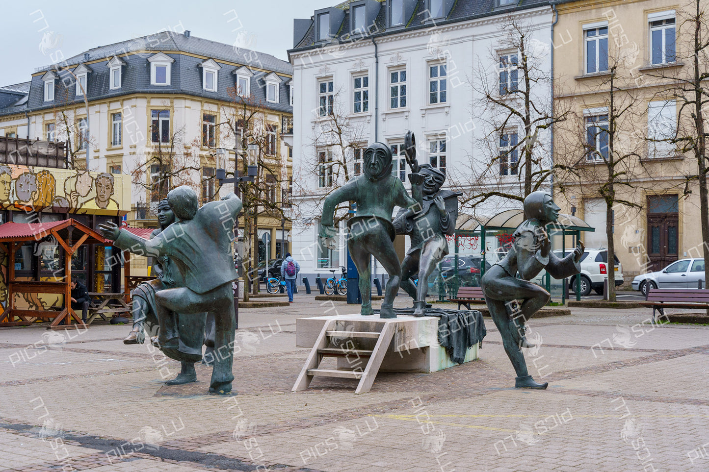 La Danse sculpture in Place d’Armes, Luxembourg City