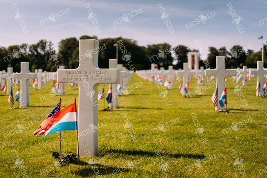 Grave of Nicholas J. Daley at Luxembourg American Cemetery