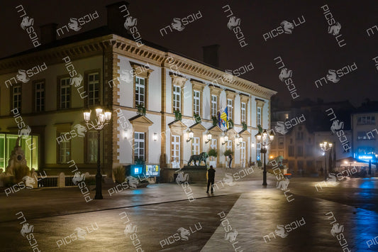 Town Hall of Luxembourg City at Night