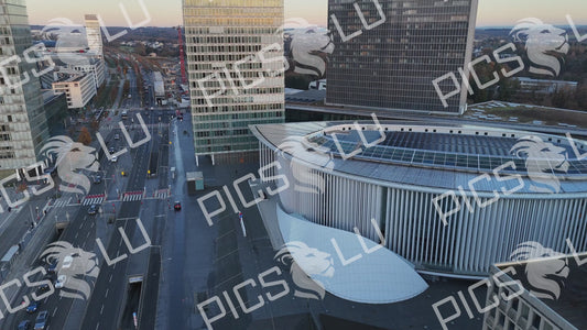 Modern architecture Philharmonie at Kirchberg Luxembourg